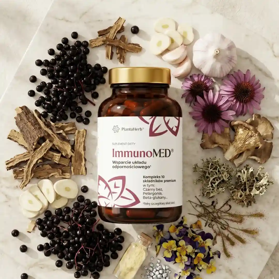 Suplement diety ImmunoMED PlantaHerb – kapsułki z ekstraktami roślinnymi, cynkiem i witaminą D3