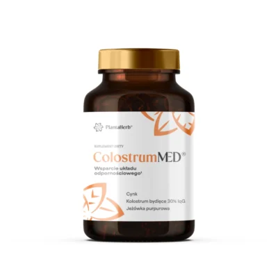 Opakowanie suplementu diety ColostrumMED PlantaHerb z kolostrum bydlęcym standaryzowanym na 30% IgG