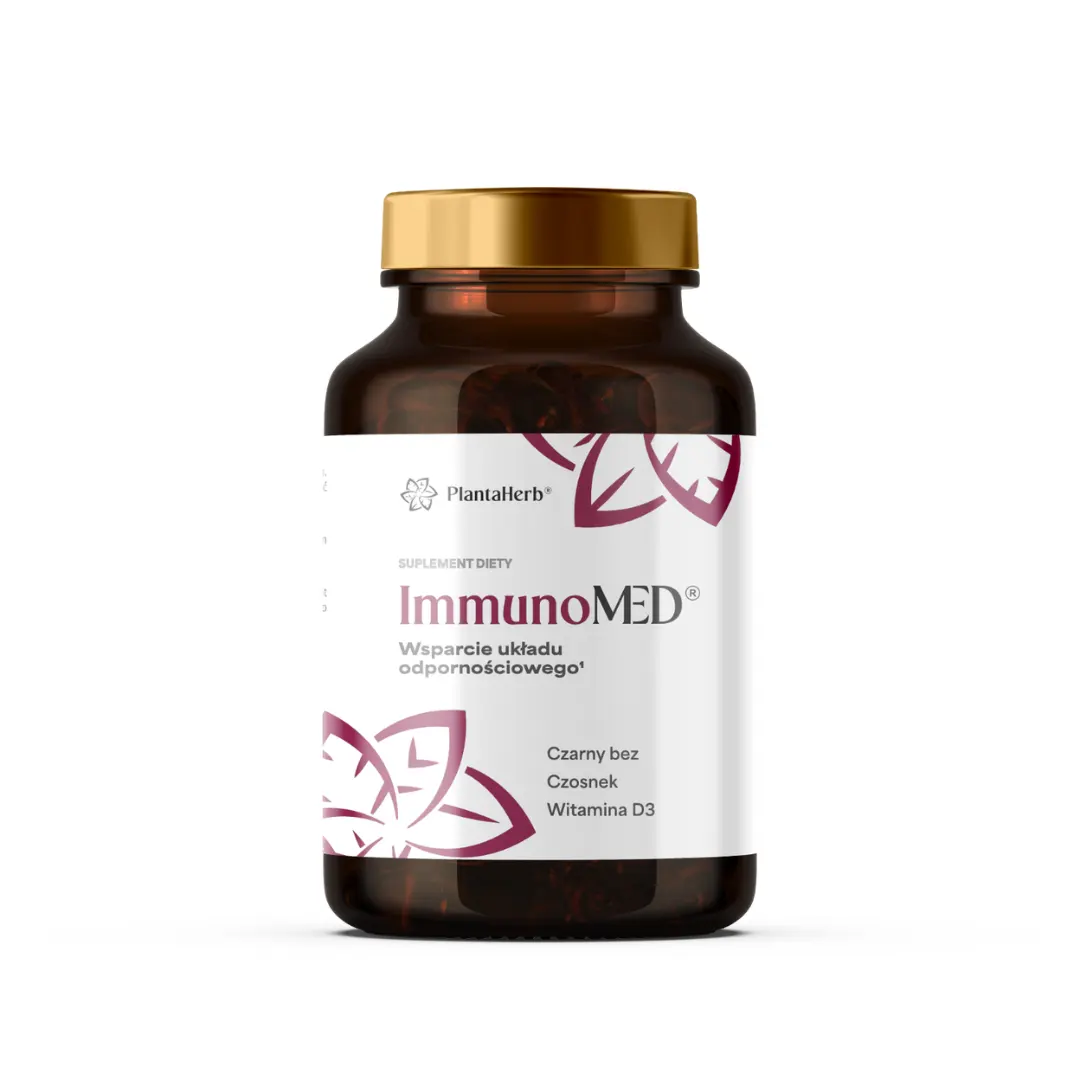 Suplement diety ImmunoMED PlantaHerb z ekstraktem z czarnego bzu, beta-glukanami, cynkiem i witaminą D3