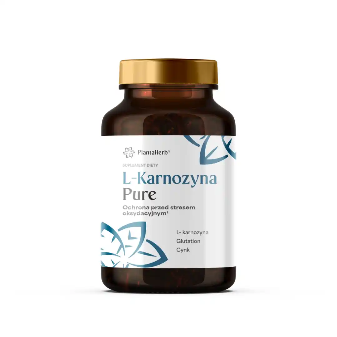Suplement diety L-Karnozyna Pure PlantaHerb z L-karnozyną, glutationem, granatem i cynkiem